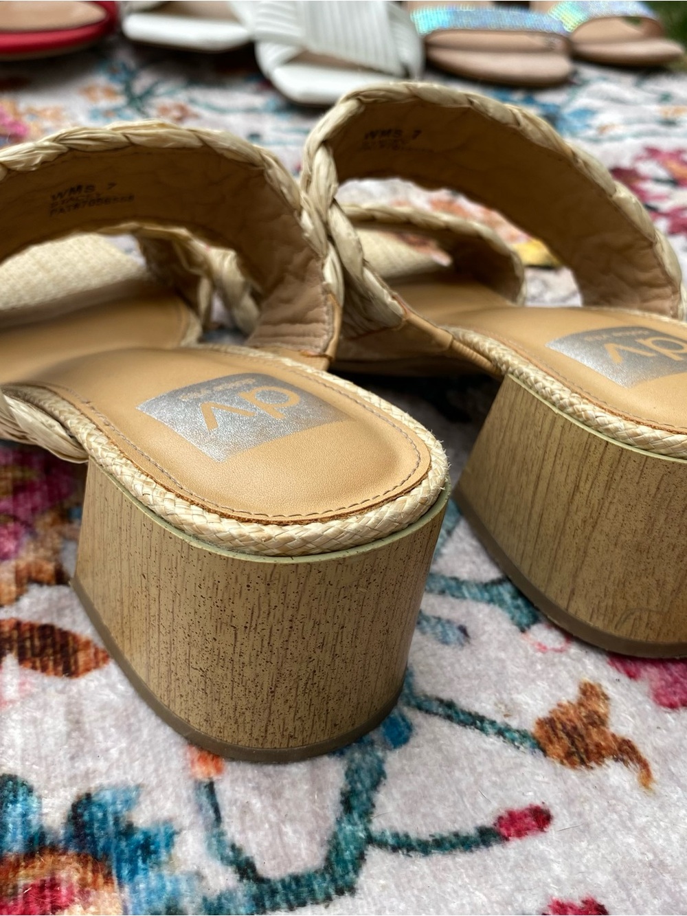 Dolce Vita Braided Cream Double-Strap Slide Mules - Picture 3 of 6